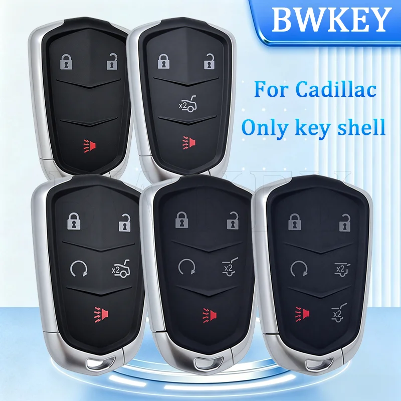 BW HYQ2AB-315MHz HYQ2EB-433MHz 3- 6 BTN Keyless Smart Key Shell Case For Cadillac Escalade ESV XTS CTS ATS XT5 XT4 CT6 2015-2019