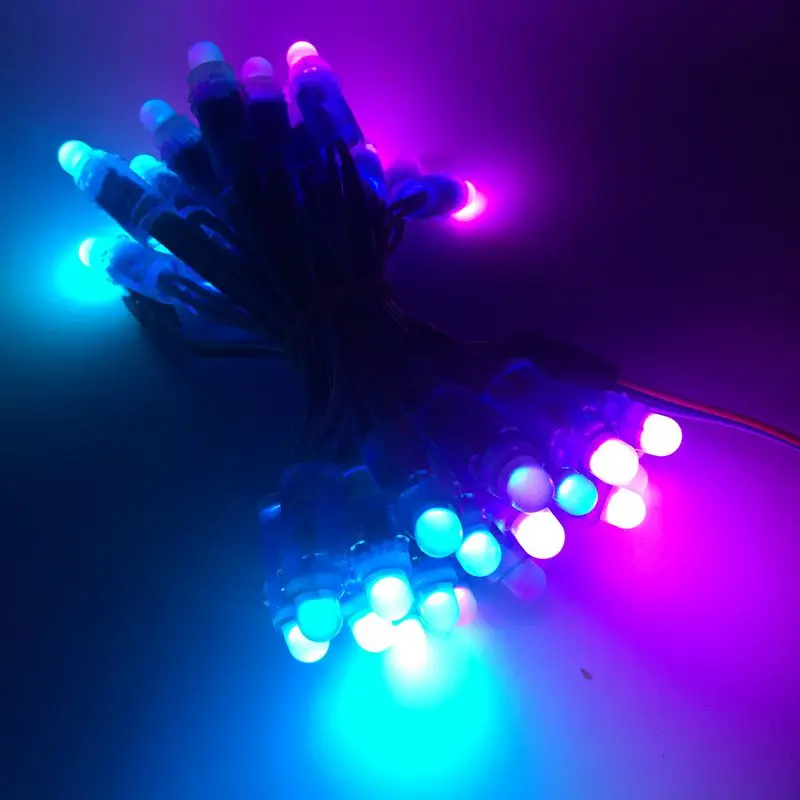 1000pcs 12mm WS2811 IC Full Color Pixel LED Module Light Waterproof RGB Color Digital Pixel Light DC5V 70A T1000S Controller Kit