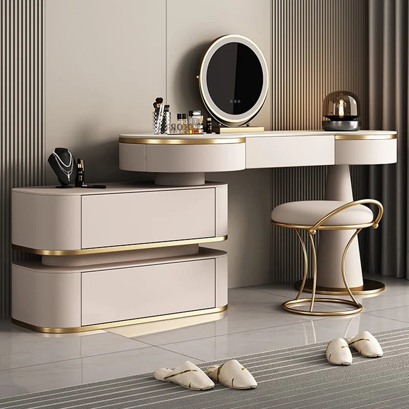 

Luxury Modern Vanity Desk Minimalist Elegant Multifunction Premium Vanity Table Trendy Aesthetic Meuble Chambre Furniture