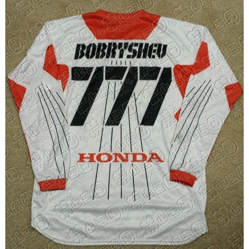 

Honda Motorcycle Summer T-shirt Racing Men breathable Long Sleeve Mountain Downhill Bike Clothes Offroad Motocross Jersey