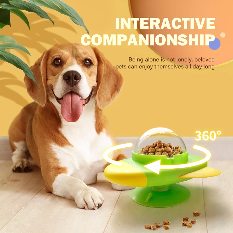 

Interactive Pet Snack Feeder Dog/Cat Toy Pet Automatic Food Treat Dispenser Cartoon Duck Design Slow Food for Dog Training