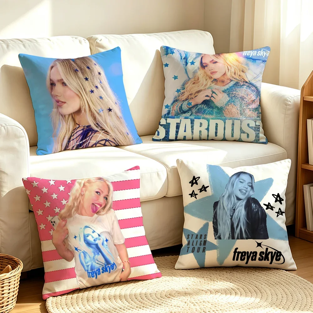 Singer F-Freya S-Skye-S cushion cover Soft Smooth Hidden Zipper Washable Decorative Couch Office Housewarming Gift