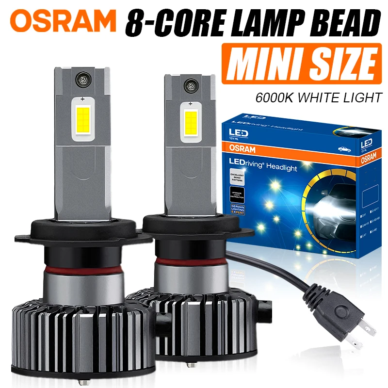 OSRAM H7 Led Headlight Bulb H4 LED Car Lamp H8 H11 9005 9006 HB3 HB4 HIR2 Fog Light Turbo 6000K 50W High Power With Copper Tube