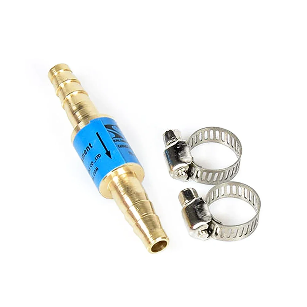 6/8/10mm Gas Pipe Flashback Arrestor Safety Valve Anti Backfire Fitting with Clamps Acetylene Oxygen Propane Welding Equipment