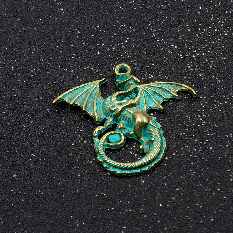 3 PCS 3 Colors Charm Dragon Fly  Vintage Animals Pendant For Jewelry Necklace Bracelet Pendant Making Accessories