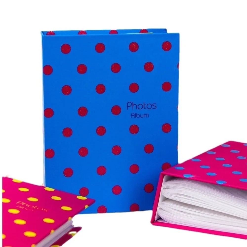 4R 6 Inch 100 Pockets Photo Album Cloth Cover Laminated Scrapbook Album Large Capacity Insert Pocket Slip-in Picture Albums