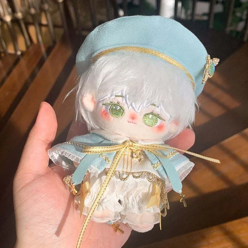 4個/セット スカルパンダ服 10CMコットン人形用 可愛いレトロベレー帽 ケープセット 人形DIY着せ替え人形アクセサリー ギフト用