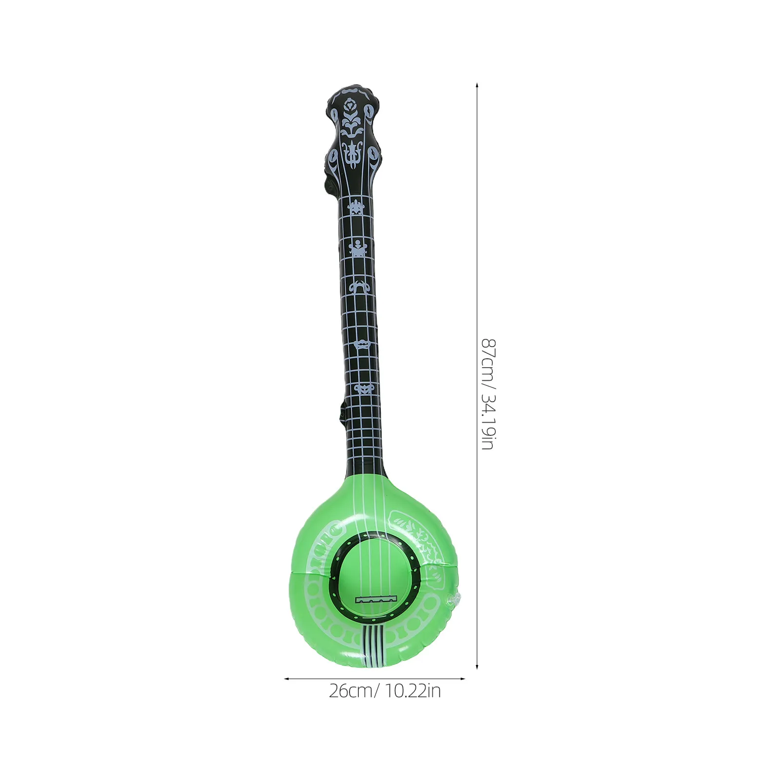 2Pcs Kids Inflatable Musical Instruments Blow Up Banjo Trumpet Blue Carnival Party Favors Rock Star Props Inflatable Toys