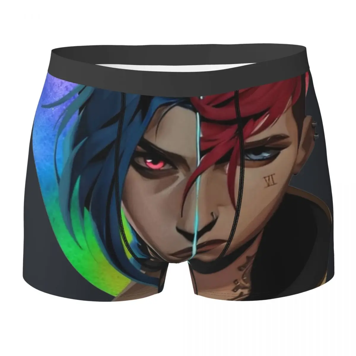 

Vi Arcane Персонажи Фильмы Нижнее белье League of Legends Аниме Игра Мягкие трусы Боксеры с принтом Короткая сумка Мужской багажник большого размера