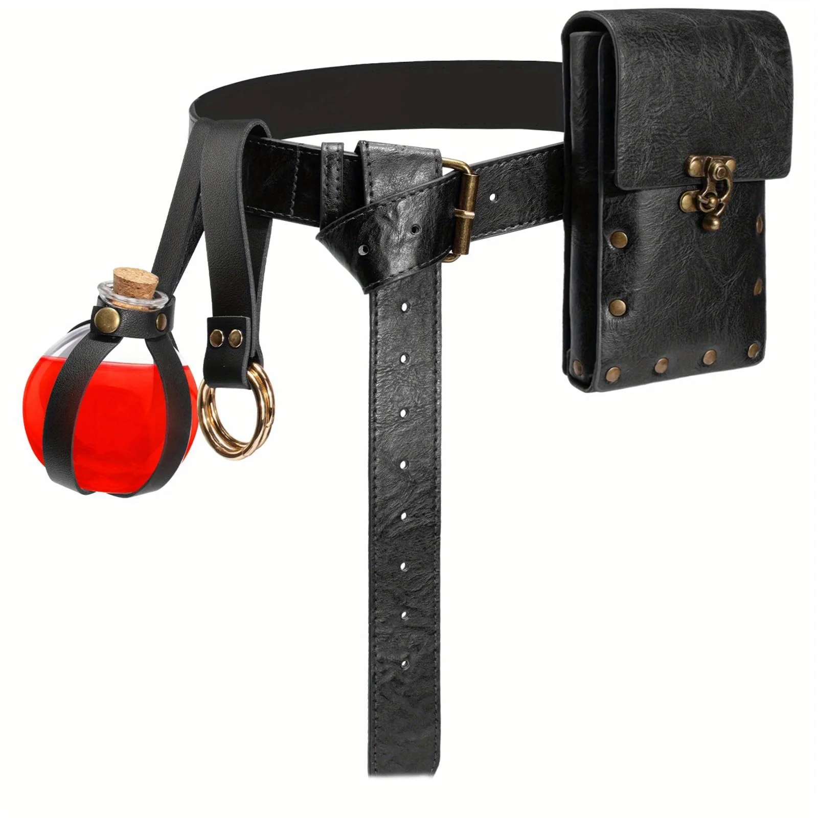

Retro Mix-and-Match Fashion! Medieval Belt + Renaissance Cosplay Costume, Paired with Steampunk Phone Bag Super Eye-Catching