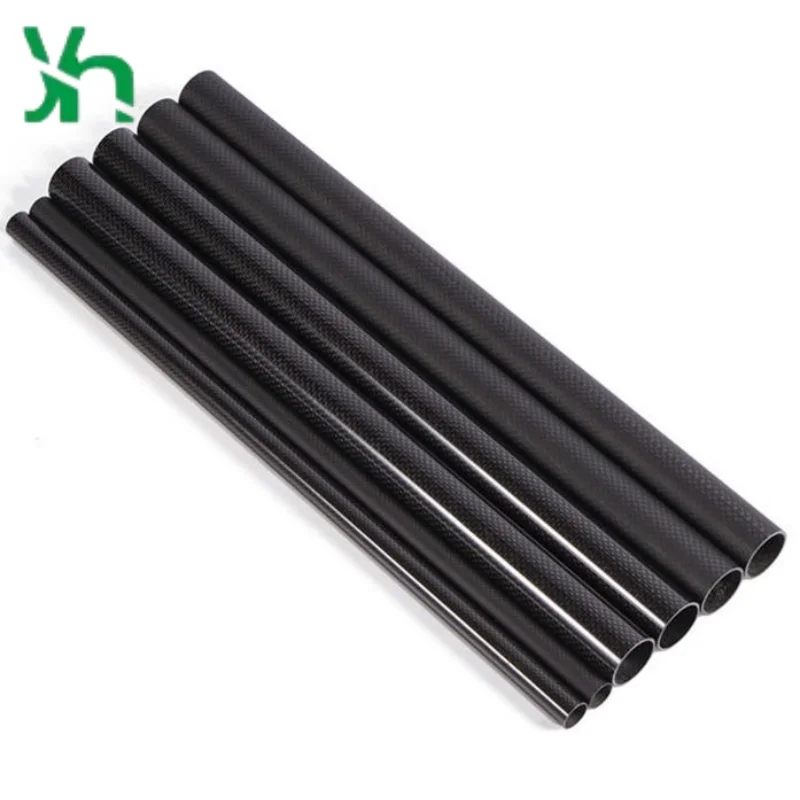 Tubo redondo de fibra de carbono 3K, varilla hueca de carbono importada de alta resistencia, tubo de fibra de carbono de 500MM