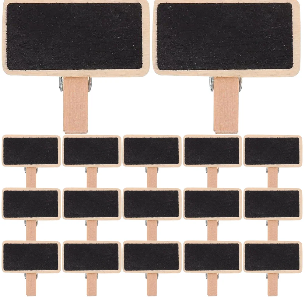 50 قطعة علامات السبورة الصغيرة مشبك خشبي السبورة للطعام تسمية كليب الصغيرة السبورة مذكرة كليب رسالة مجلس المشابك #5