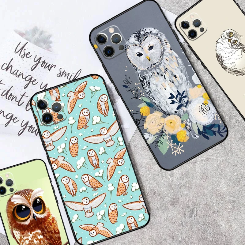 Cute Owl Cartoon Case For Samsung Galaxy A57 A37 A17 A36 A16 A56 A54 A34 A14 A13 A53 A12 A32 A52 A35 A15 A55