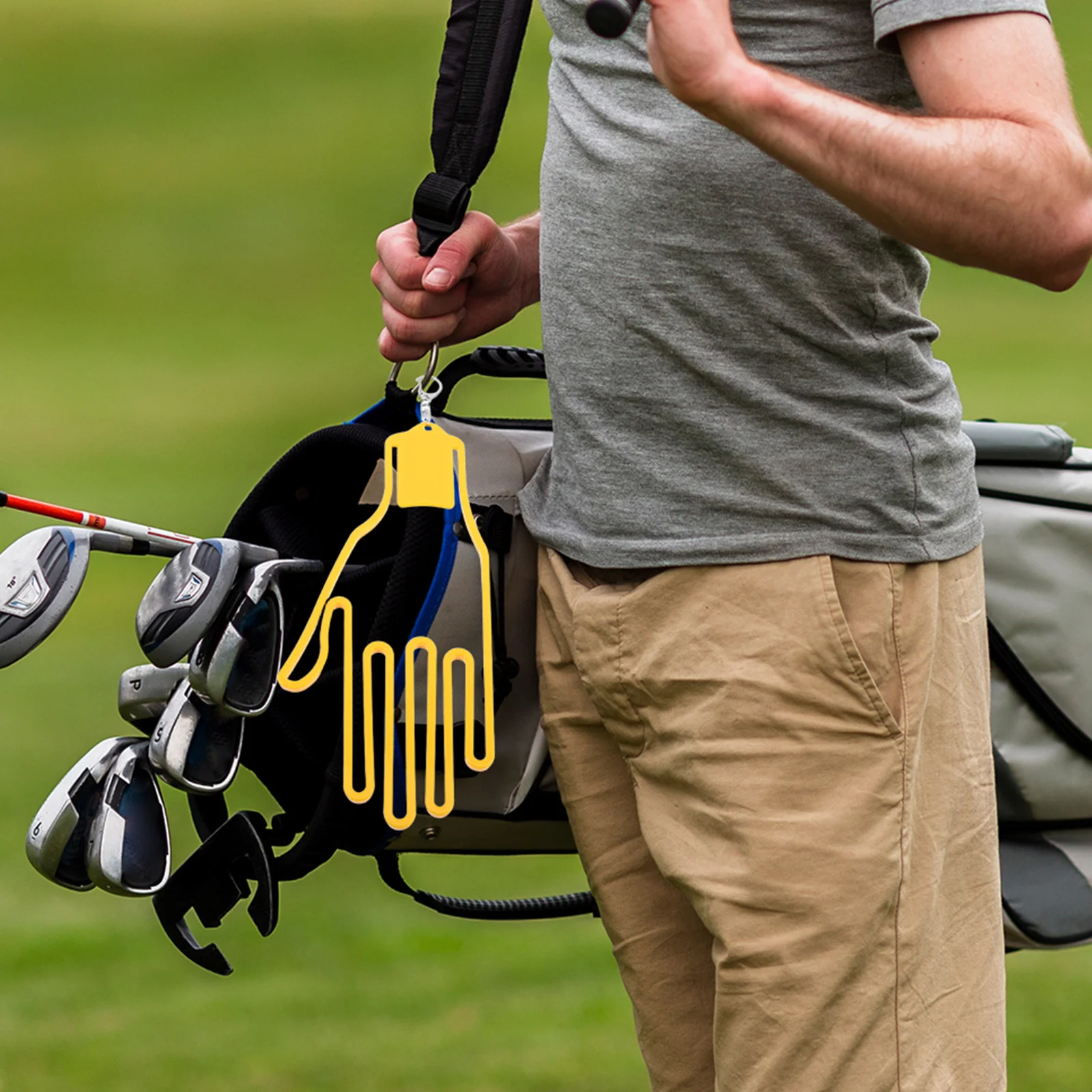 Soporte para guantes de golf con función de camilla y secadora, elegante marco organizador de guantes para hombres y mujeres, accesorios de golf en la marcha