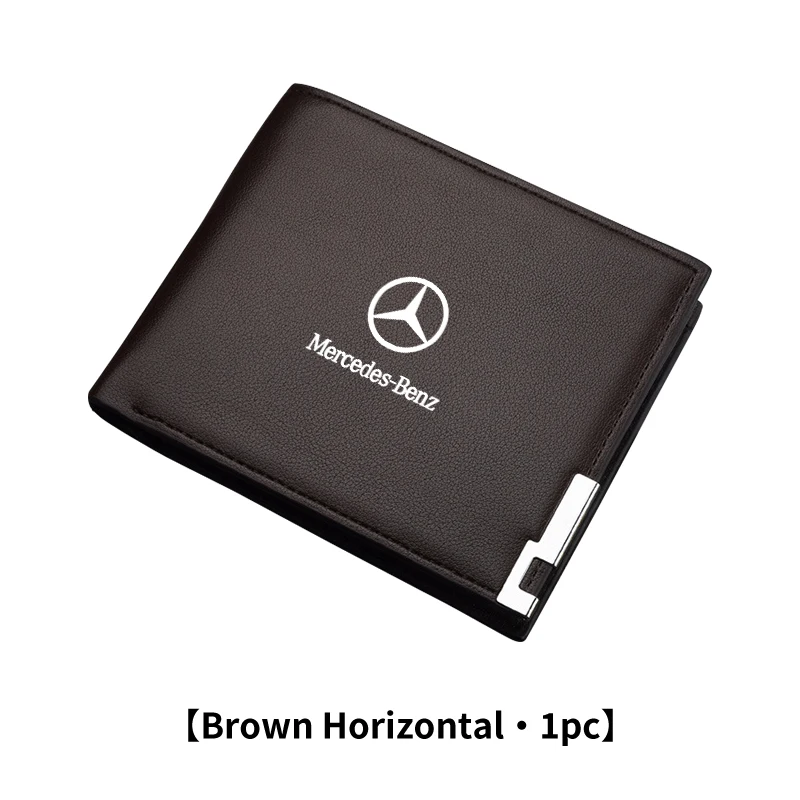 Skórzany portfel męski z logo do Mercedes Benz A B C S Class W210 W108 W205 W203 C180 C300 W124 W177 C260