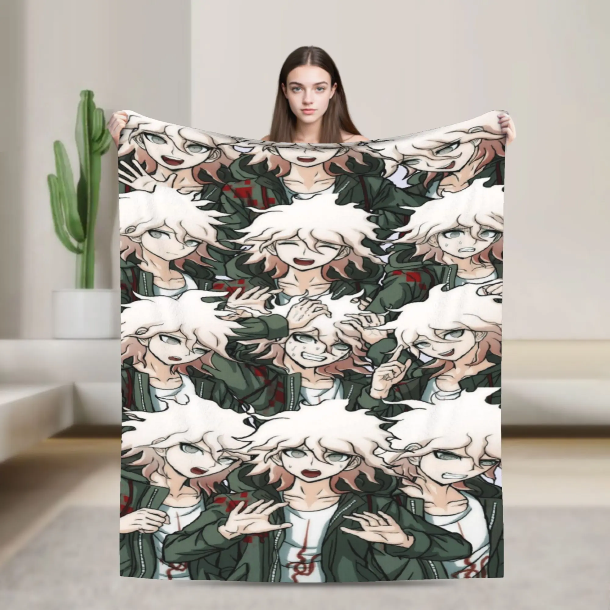 Comfort Nagito Komaeda The Ultimate Blanket Stuff Sofa Decorative  Throws And Blankets Lightweight Thin Fleece for Couch