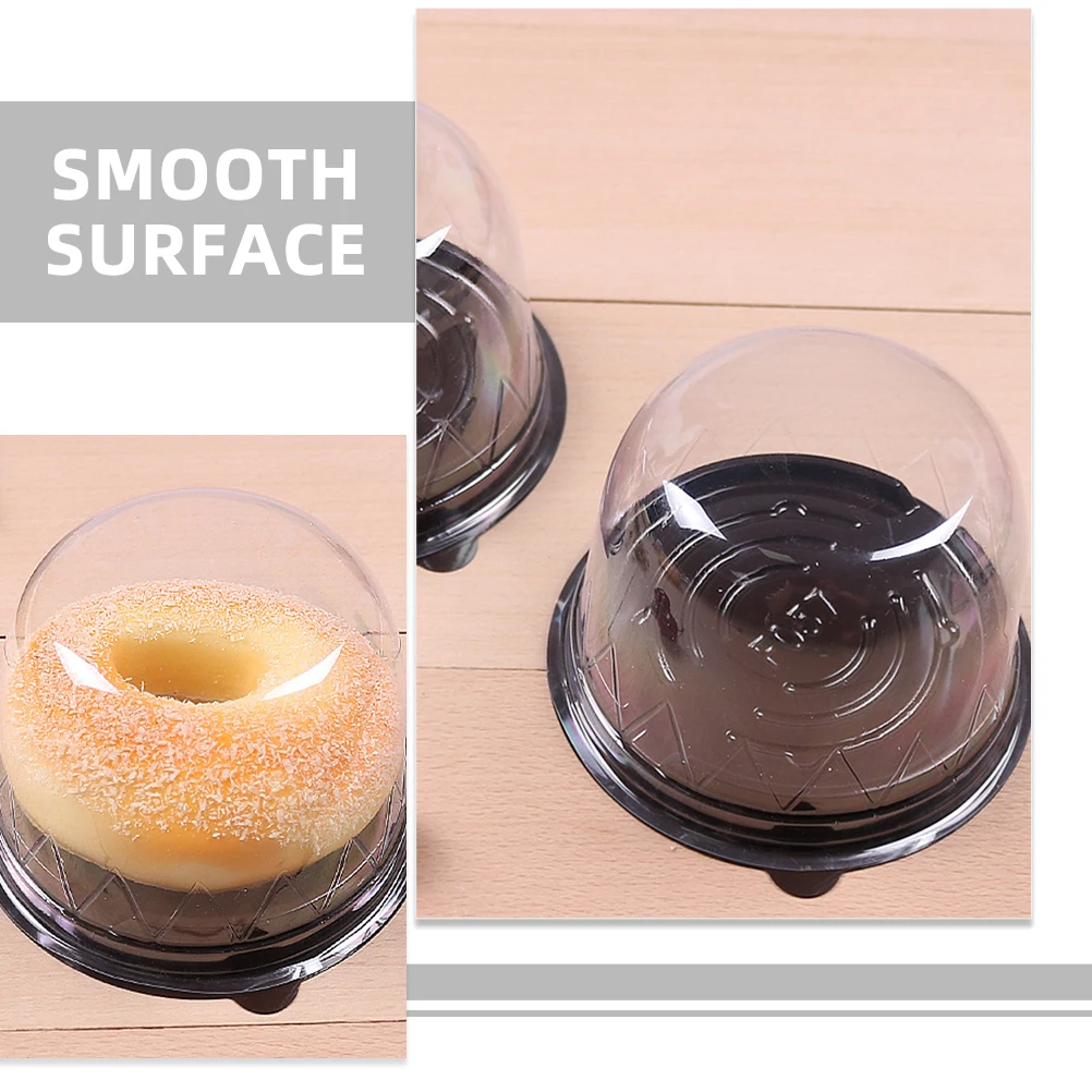 

50pcs Cake Display 3 Inch Transparent Food Storage Mini Cupcake Container Muffin Party Favor Boxes Small Dome Box
