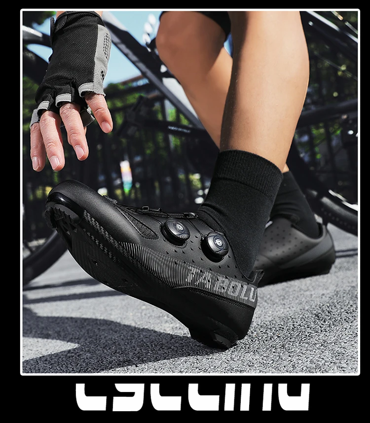 Herren- und Damen-Mountainbike-Schuhe, professionelle atmungsaktive MTB-Schuhe mit harter Sohle, rutschfeste Rennradschuhe. – Detail 22