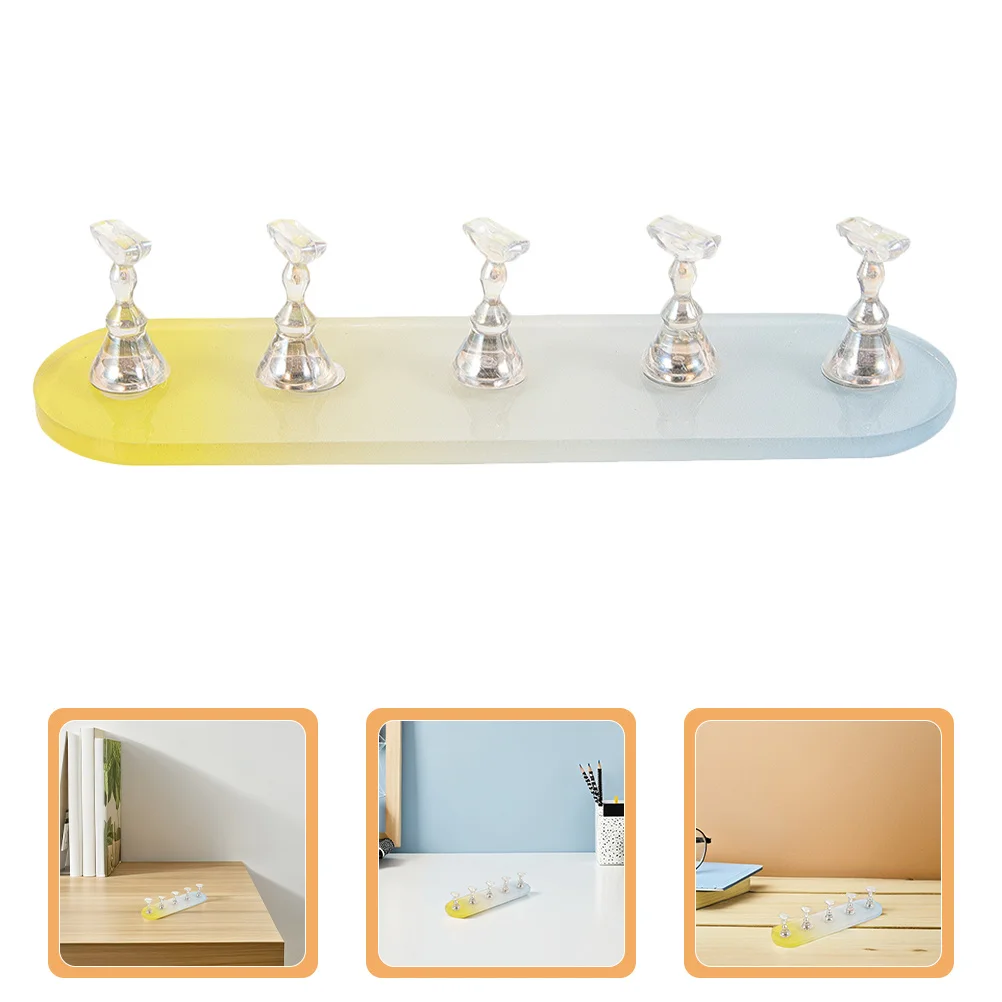 

2 set Magnetic Nail Tip Practice Stand Gradient Acrylic Display Holder For Diy Manicure Training Nail Art Display Stand Fake
