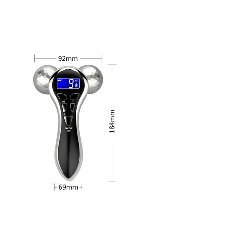 Massaggiatore a vibrazione Micro-corrente massaggiatore facciale a rullo 4D a forma di Y rotante V Lifting del viso massaggio del viso macchina per stringere la pelle