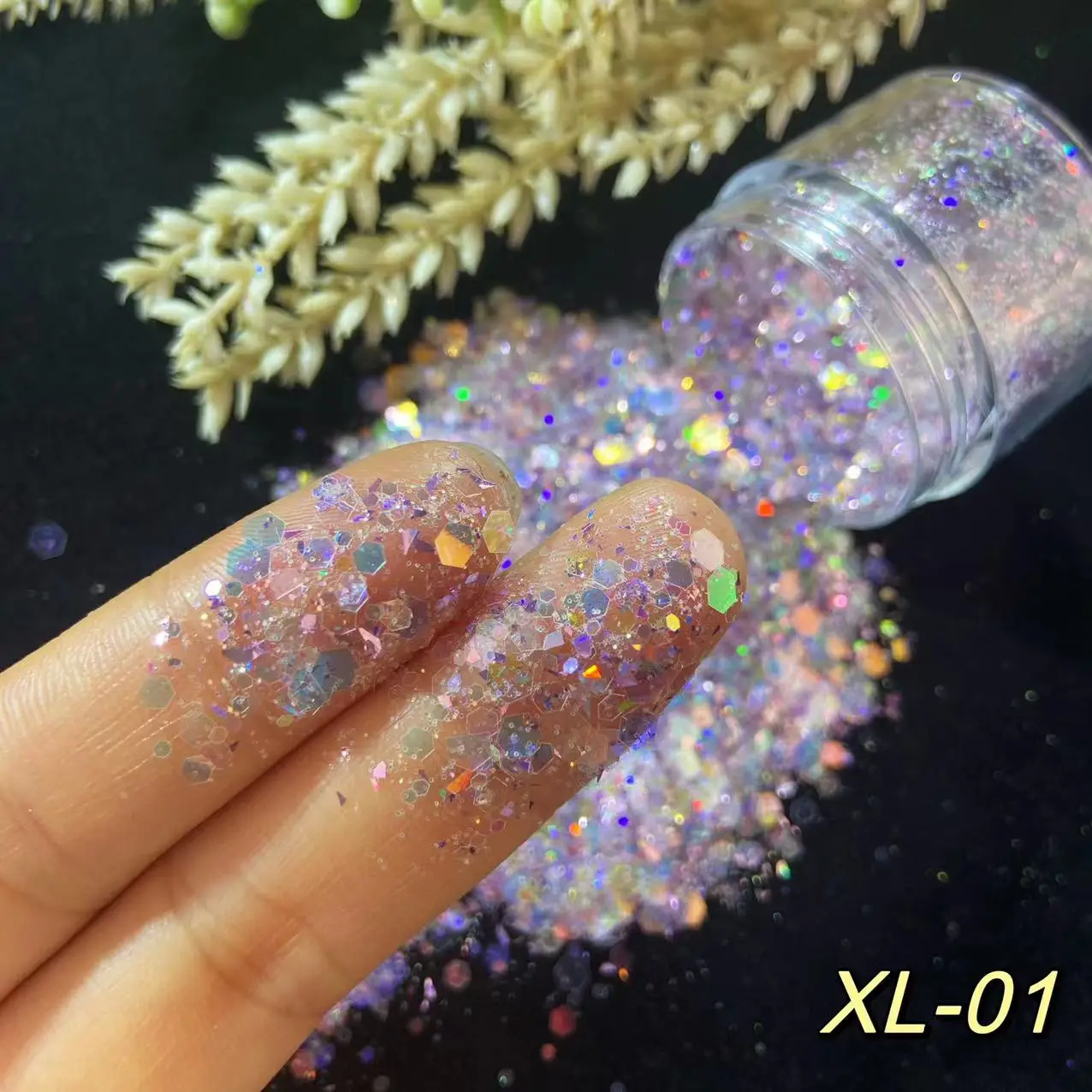 50G Nail Mermaid Glitter Flakes Sparkly 3D Hexagon Colorful Sequins Spangles Polish Manicure Nails Art Decorations