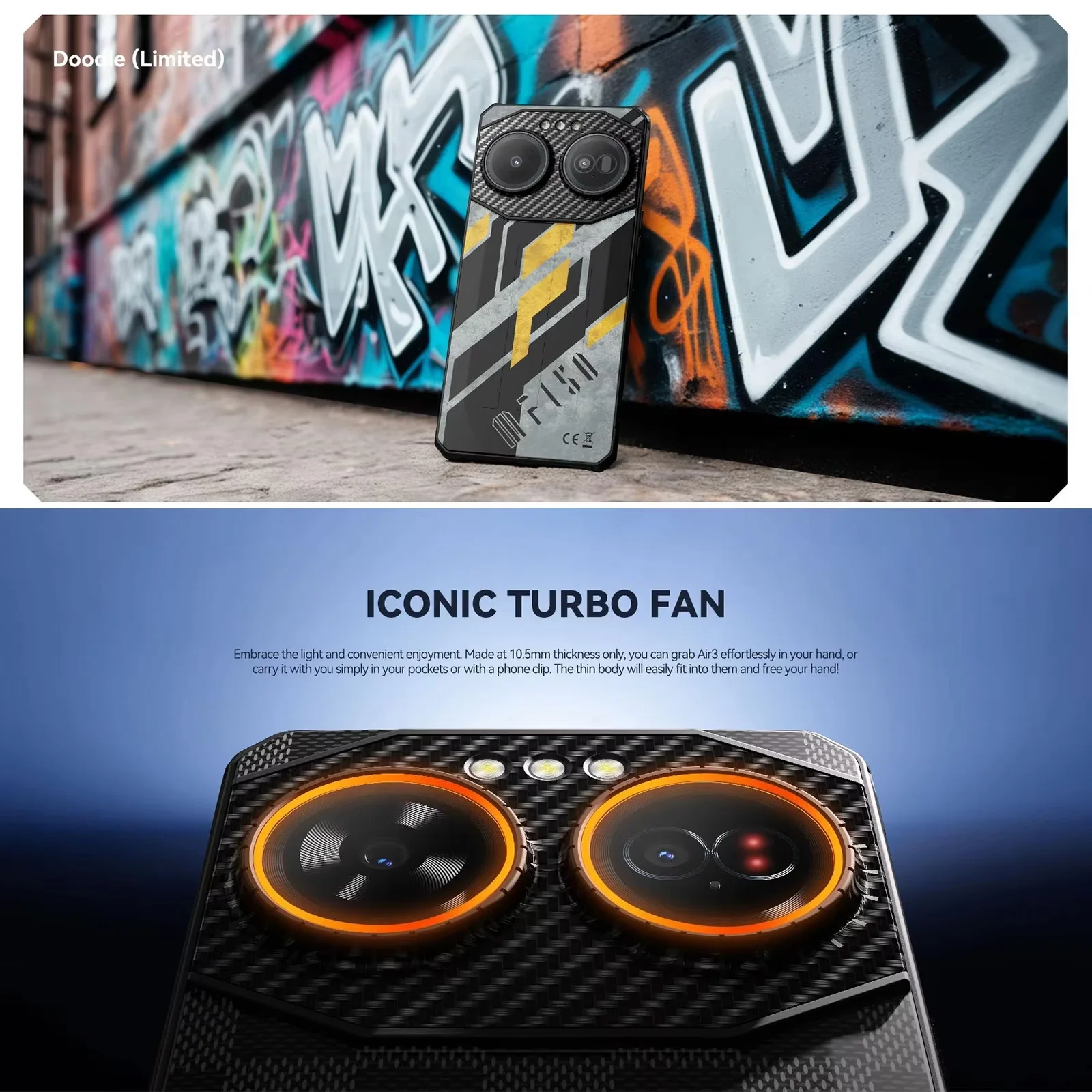 IIIF150 Air3,NFC,12 Гб + 512 Гб,100MP Night Vision Camera,5500 мАч,Android 14,MTK G96,6.6'' Screen,4G глобальная версия