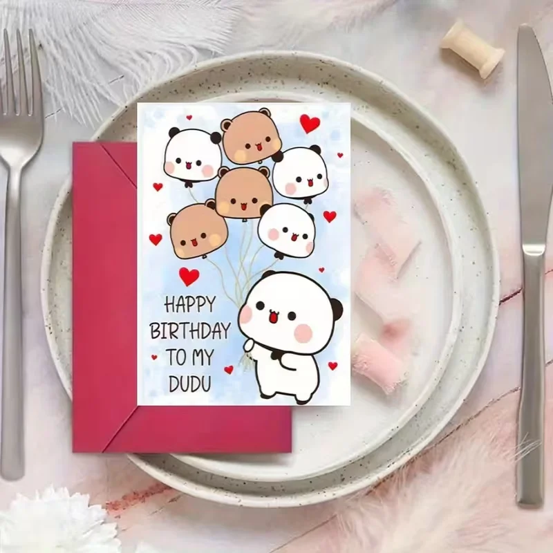 Cute Panda Birthday Card 