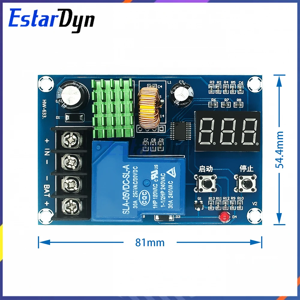 XH-M604 Battery Charger Control Module DC 6-60V Lithium Lead Acid Battery Protection Board with Digital Display