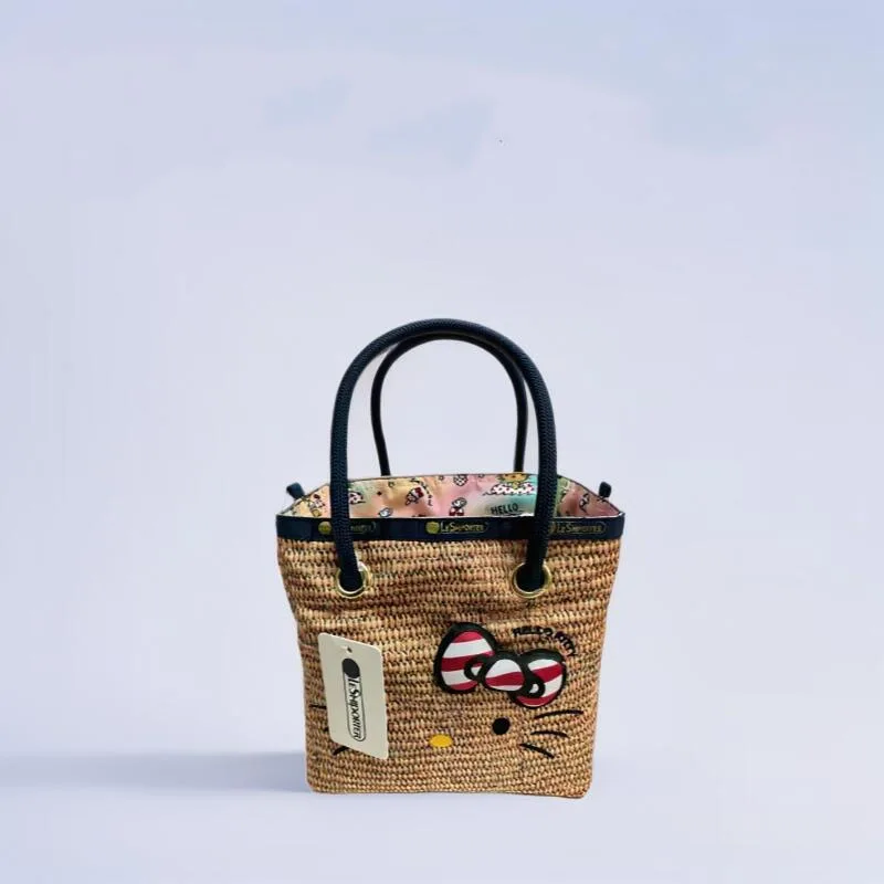 

New Miniso Sanrio Hello Kitty Handbag Kawaii Commuter Storage Bag Ins Korean Cartoon Anime Friends Birthday Gift