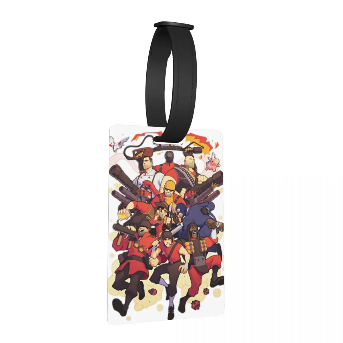 

Team Fortress Luggage Tags Suitcase Accessories Travel Fashion Baggage Boarding Tag Label Holder ID Name Address