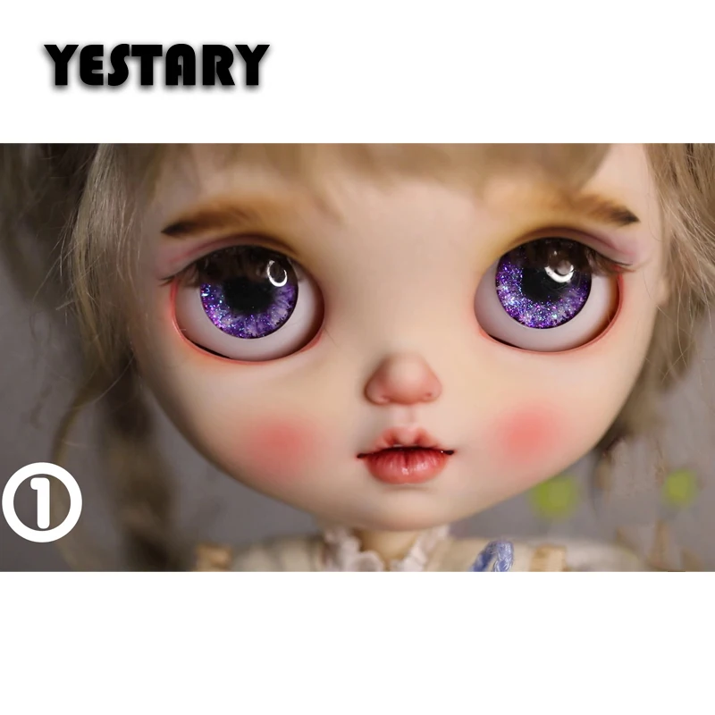 

YESTARY Blythe 14mm Eyes Chips Doll Accessories For 1/6 Toys Accessories Limited Sparkling Colour Glass Eye Pieces For Girl Gift