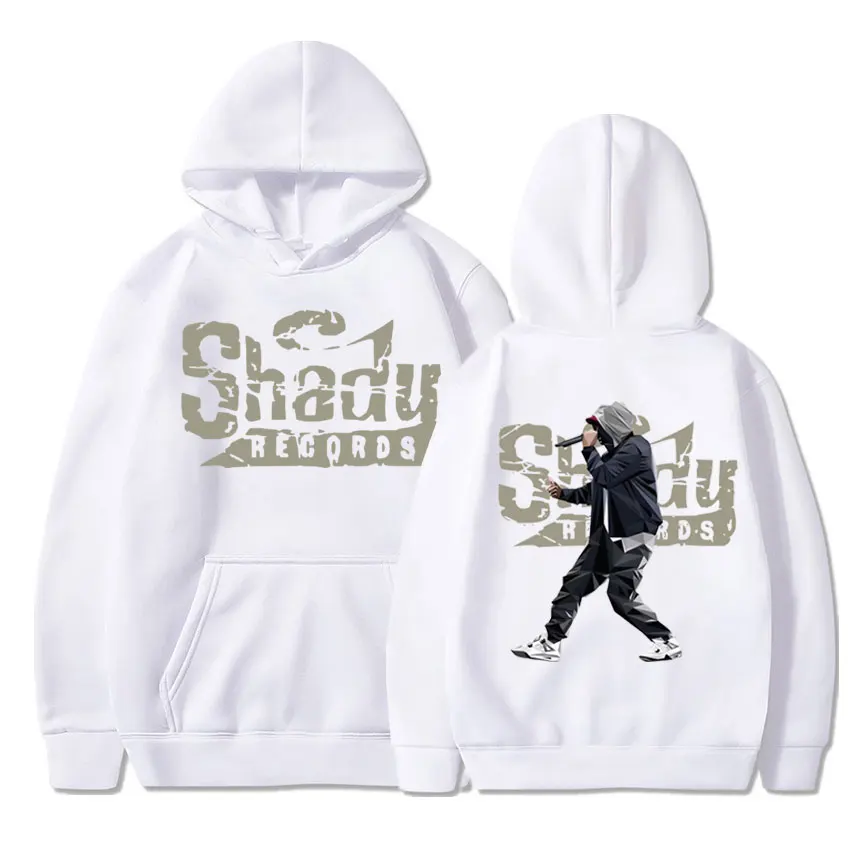 Hip Hop Singer Eminem Hoodie Slim Shady Music Album Rap Graphic Hooded Men Harajuku Fashion Sweatshirt Unisex Fleece Long Sleeve