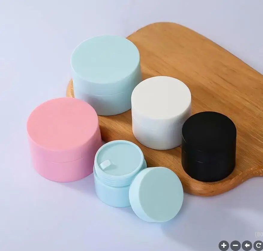 

20g FROSTED black/white/blue/pink cream jar plastic jar for eye cream/gel/hair wax/moisturizer/essence cosmetic packing