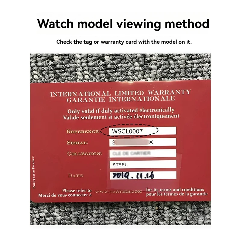 Espejo de reloj con cristal de zafiro para reloj Cartier Key Series 40mm Esfera Grande WSCL0007 WGCL0004 WSCL0018