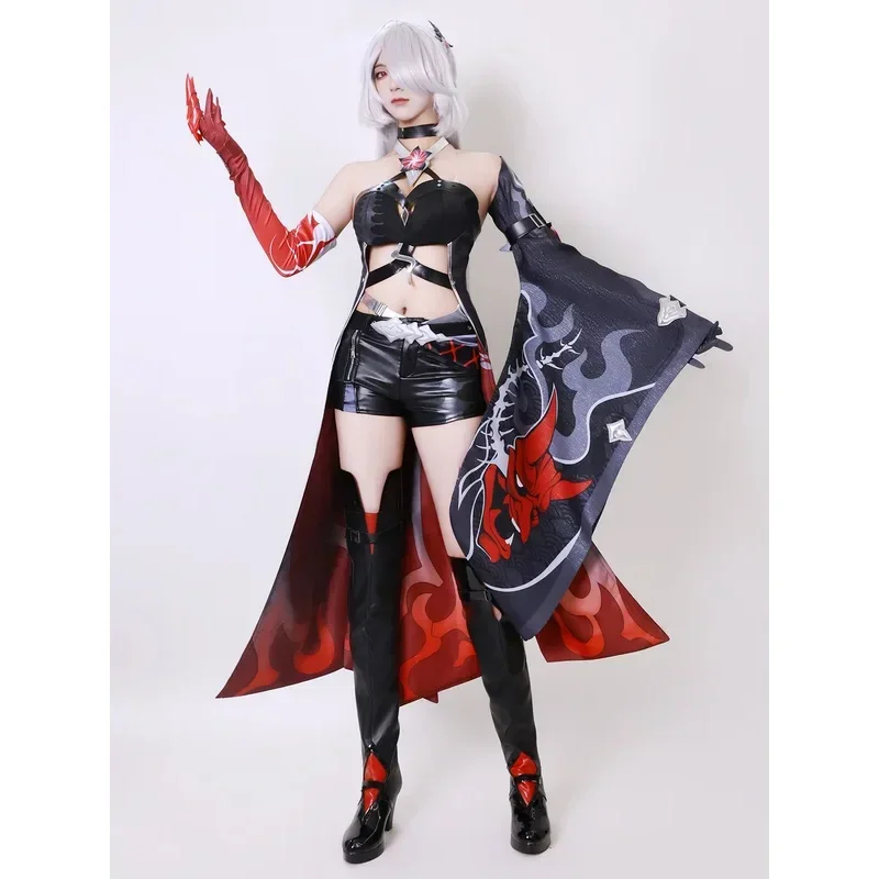 Huangquan cosplay costume, collapse star dome, railway, red Huangquan two form cosplay costume, game, anime, C suit