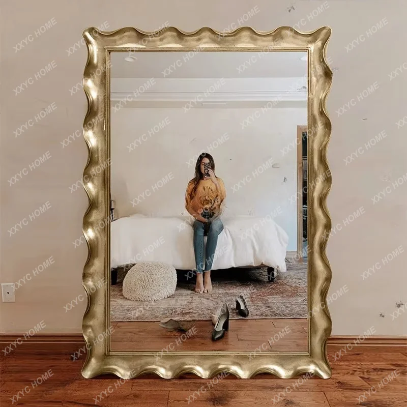 XXstyle full-length mirror, three-dimensional wave fitting full-body mirror landing creativity
