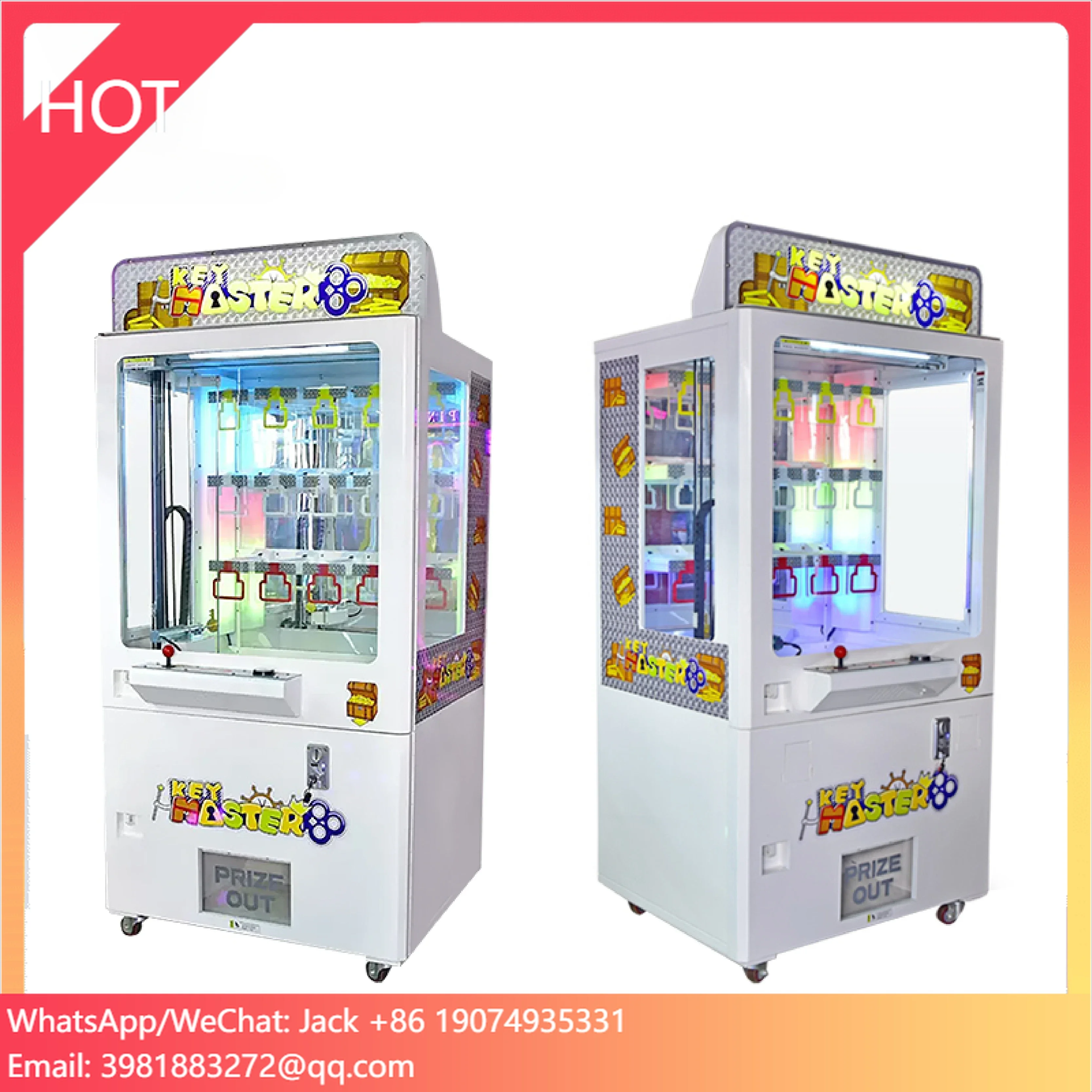 

Funsapce Hot Sale New Cheap Wholesale Shopping Mall Coin Operated Toy Gift Claw Key Master Arcade Game Machine Bill Acceptor