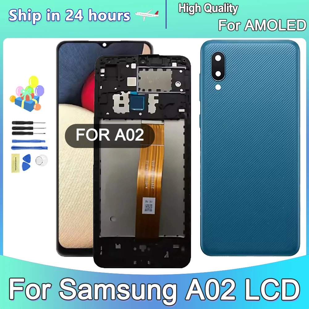 

6.5" AMOLED Screen For Samsun Galaxy A02 A022M A022F LCD Display With frame Touch Screen Digitizer Assembly Department