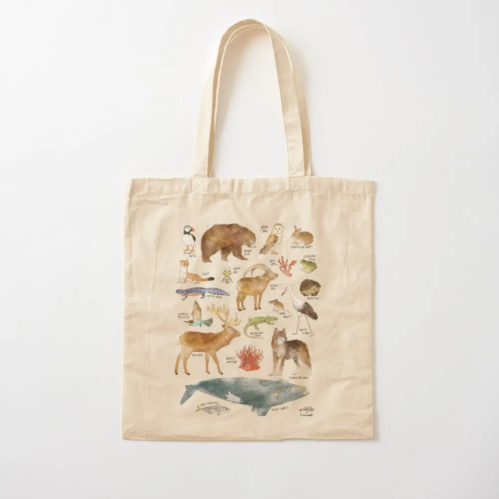 

Wildlife of Europe Tote Bag Women's bag shopping bag Canvas Tote