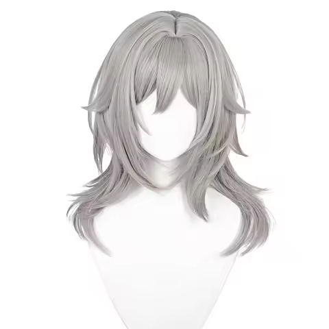 Anime Game Honkai: Star Rail Male and female protagonists trailblazer siblings wig Role-playing gray long wig for Halloween