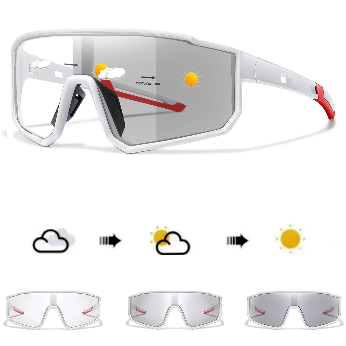Neue Stil Marke Photochrome Brillen Männer Frauen Fahrrad MTB Bike Laufen Angeln Radfahren Gläser Komfortable Winddicht Brille