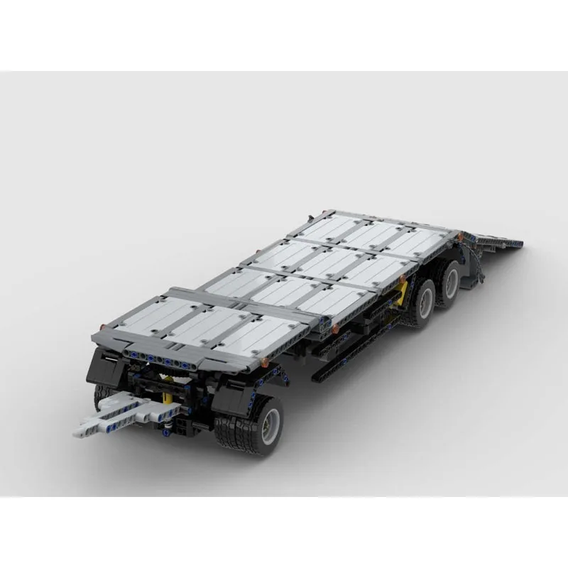 MOC-177234 Model ciężarówki z przyczepą transportową, klocki konstrukcyjne • 892 części MOC Kreatywne prezenty urodzinowe dla chłopców i dzieci