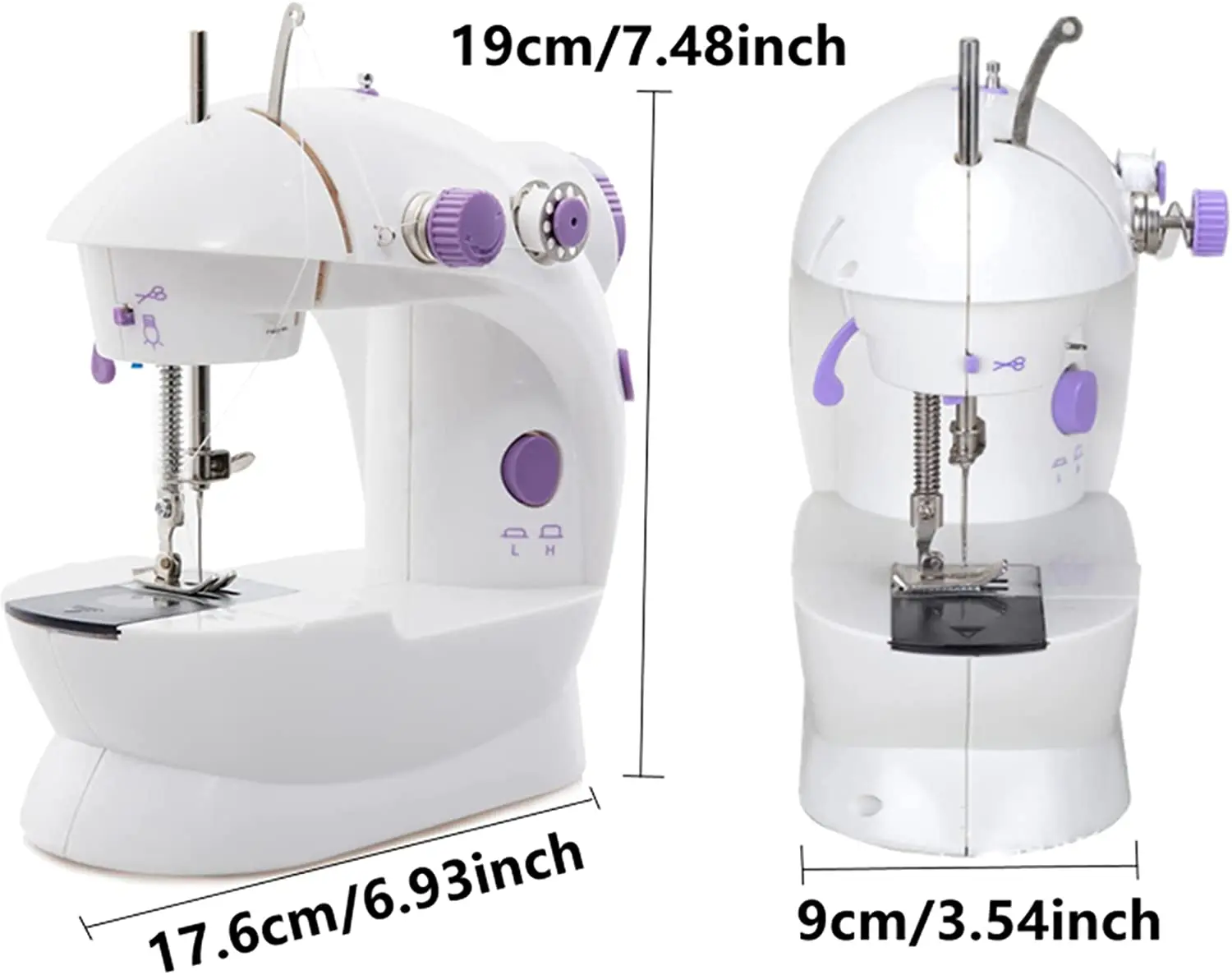 Mini 202 Sewing Machine, Easy Automatic Portable Sewing Machine for Beginners, Household Electric Crafting Speed Mending Machine