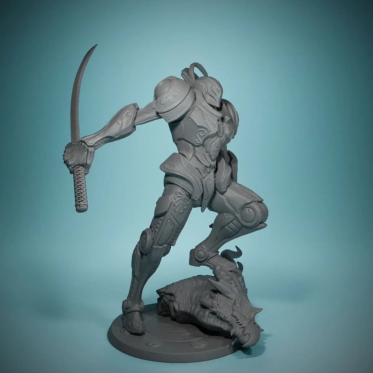 Dragon-slaying Warrior Soldier Murder Mystery Game Prop Figurine DIY Coloring Unassembled Unpainted Self-assembly Miniature