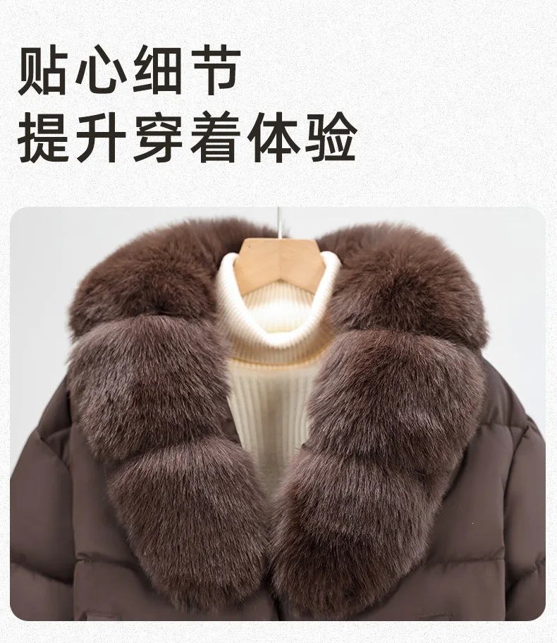 Korean Trend 2026 Winter New Women's Solid Color Short Down Cotton Jacket Simple V-neck Fashion Loose Fur Collar Jacket