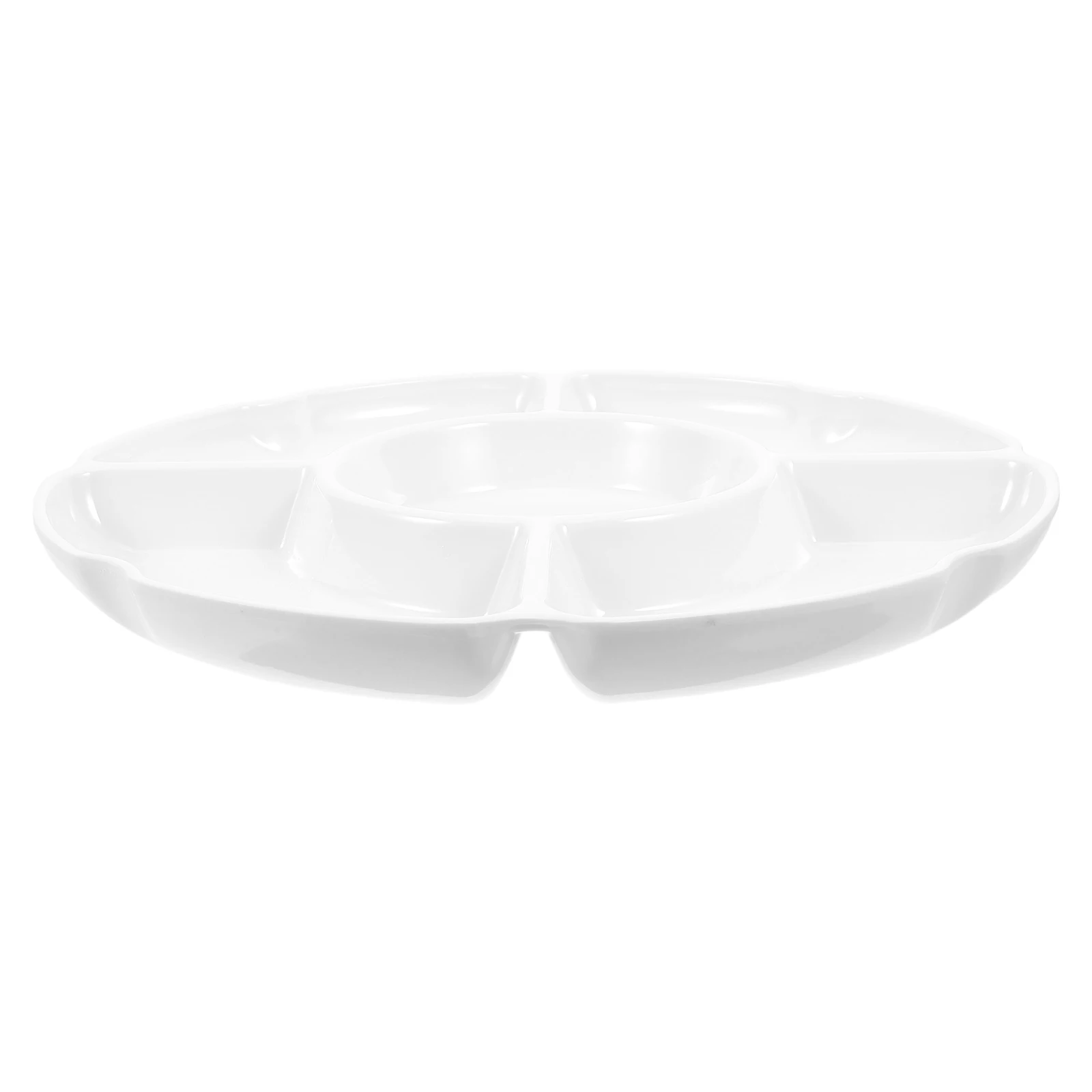 

Divided Appetizer Serving Tray Multi-Grid Fruit Plate Food Storage Plastic Platter Party Wedding Household Kitchen Serving