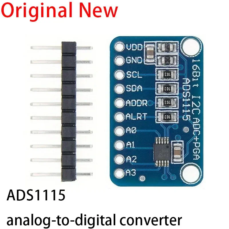 ADS1115 ADC Analog to Digital Converter, Programmable Gain Amplifier, 16-bit I2C, 2.0V to 5.5V for Ardu37, Rampberry Pi