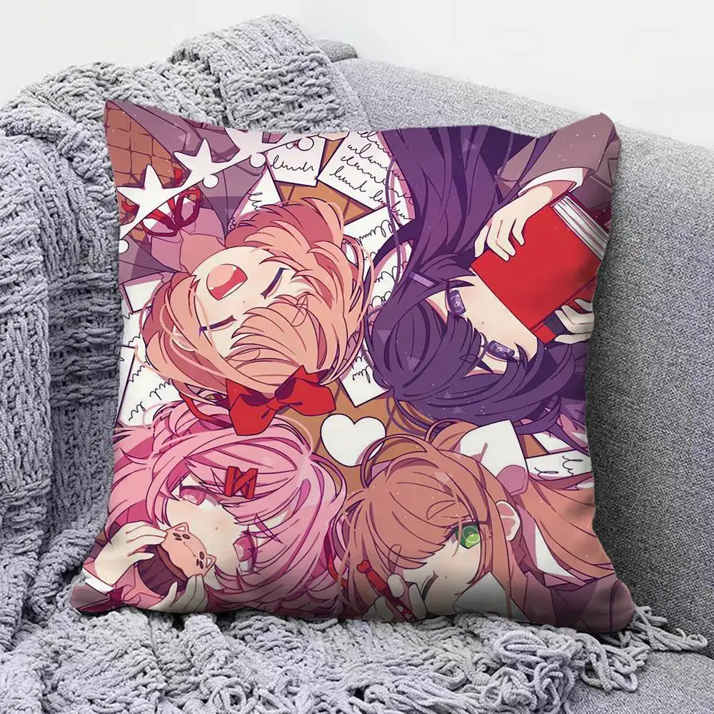 Yuri Natsuki Monika DDLC Sayori  Home Sofa Cushion Covers and Aecorative Custom Pillow Covers