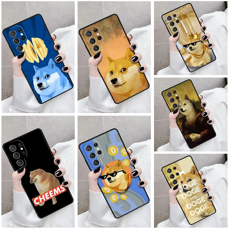 Phone Case For Samsung Galaxy S24 S23 S21fe S22 Ultra Plus Note 10 20 S8 S9 S10 Cover Doge Meme Cheems