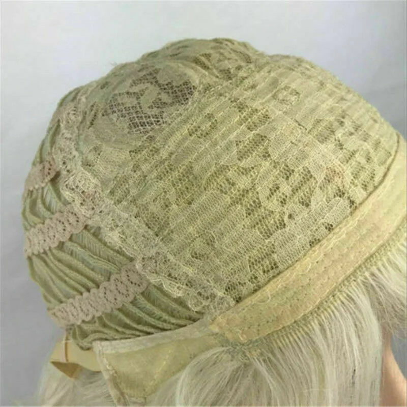 Women Short Wavy Curly Ladies Hair Fluffy Wig Blonde Cosplay Wigs